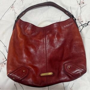 Cole Haan Leather Red Leather Shoulder Bag